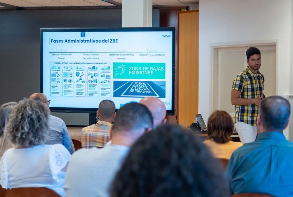 Presentación ZBE con alcalde y concejal Ayuntamiento Tirajana