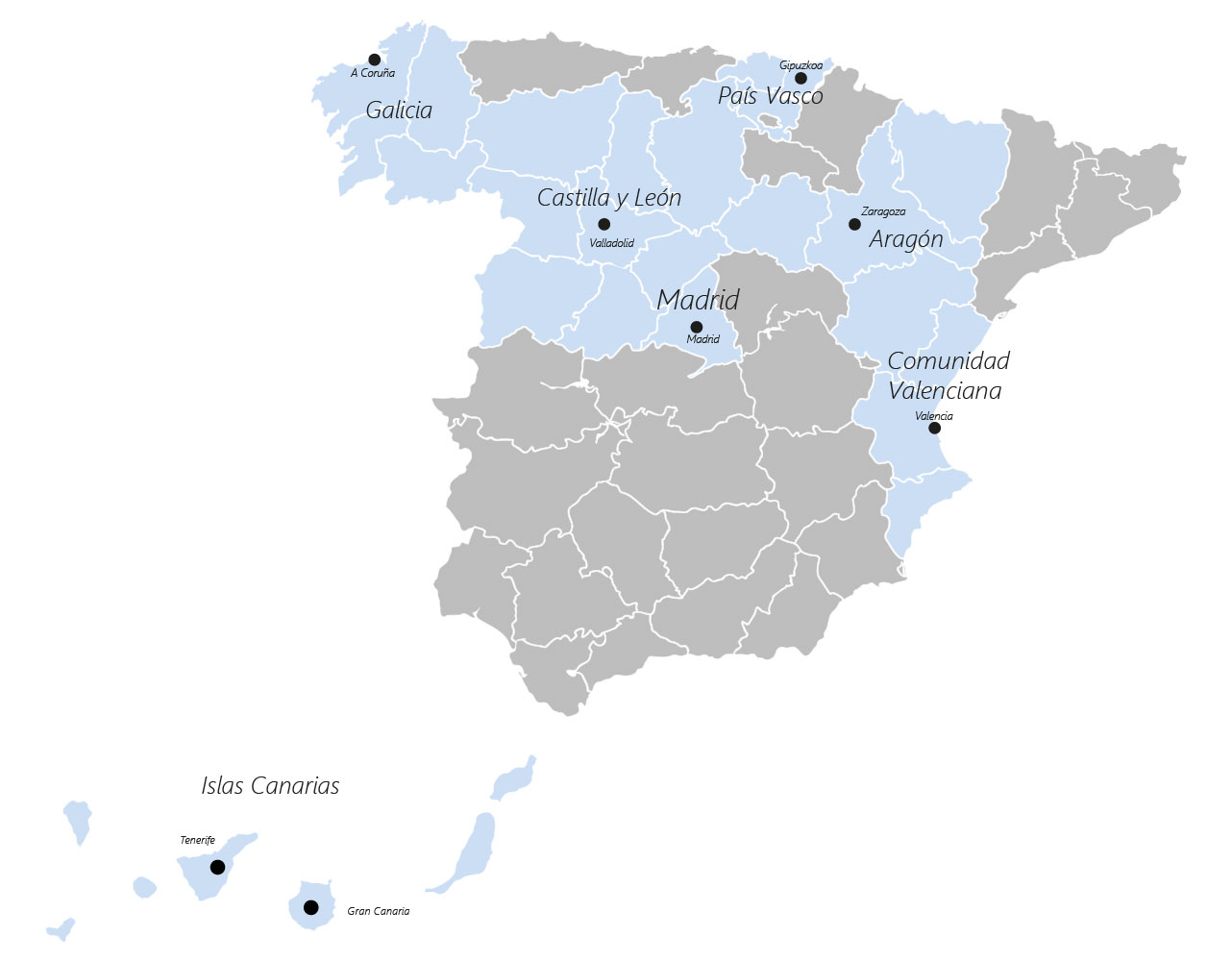 Presencia de TEMA Grupo Consultor en España